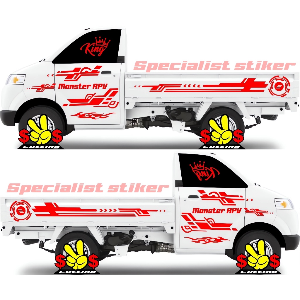 Stiker Mobil Suzuki Apv Mega Carry Pick Up Model Robot