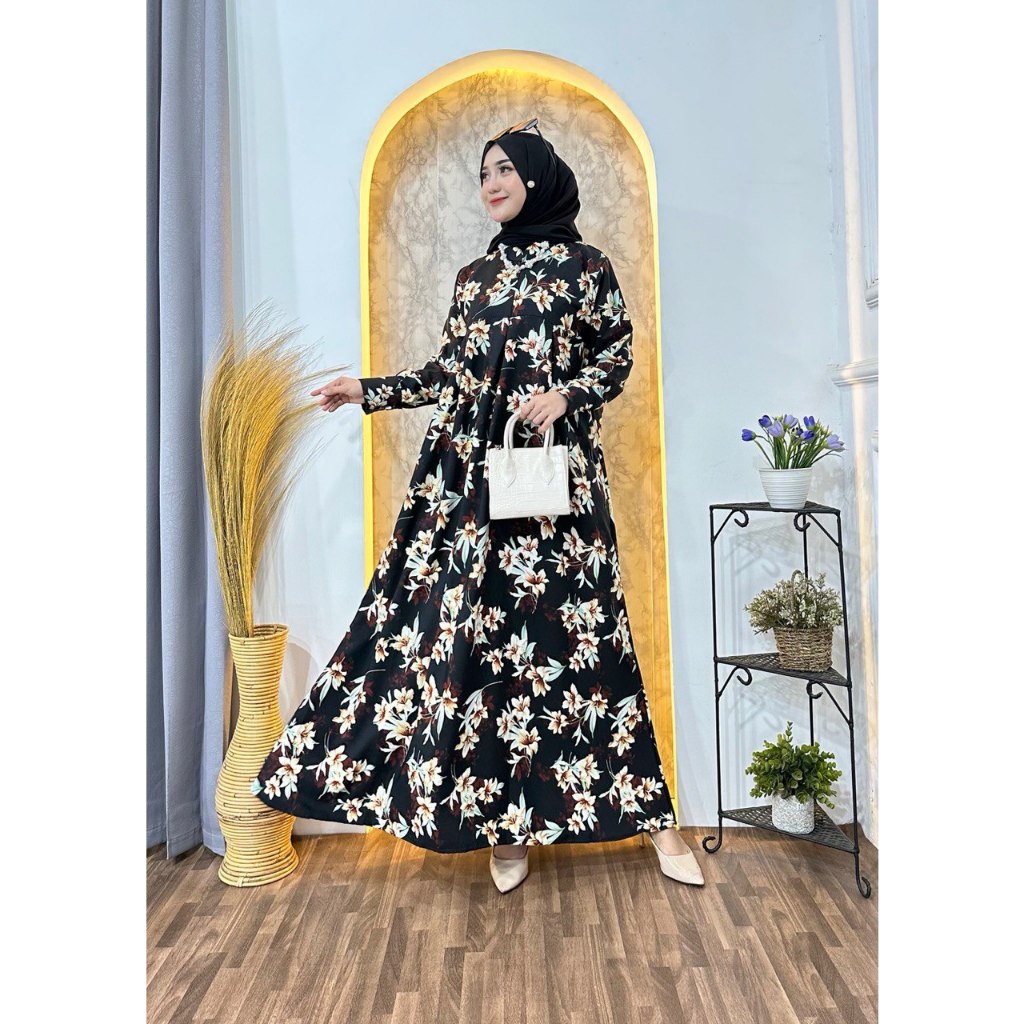 Gamis Maxmara Silk Gamis Maxmara Lux Premium Dress Gamis Motif Terbaru Teras Jenggot