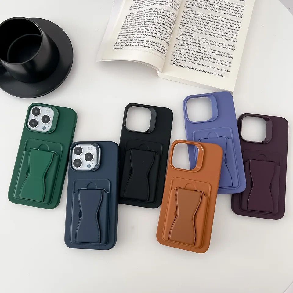 Slot Card + Standing Multi Fungsi Case Premium IPHONE 11 12 13 PRO MAX Soft Casing Magnet