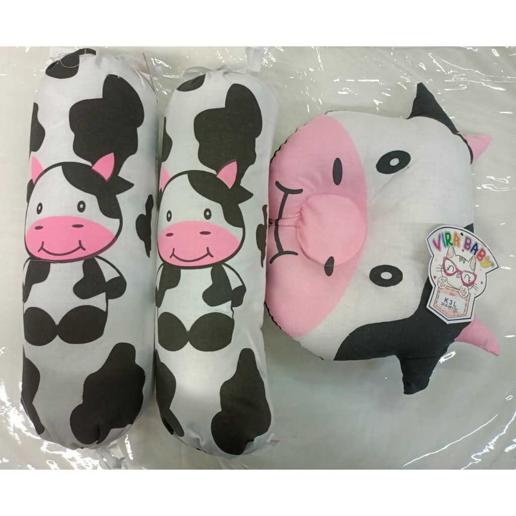 Bantal guling Vira 1501 doraemon sapi cow set bantal lubang peyang set karakter