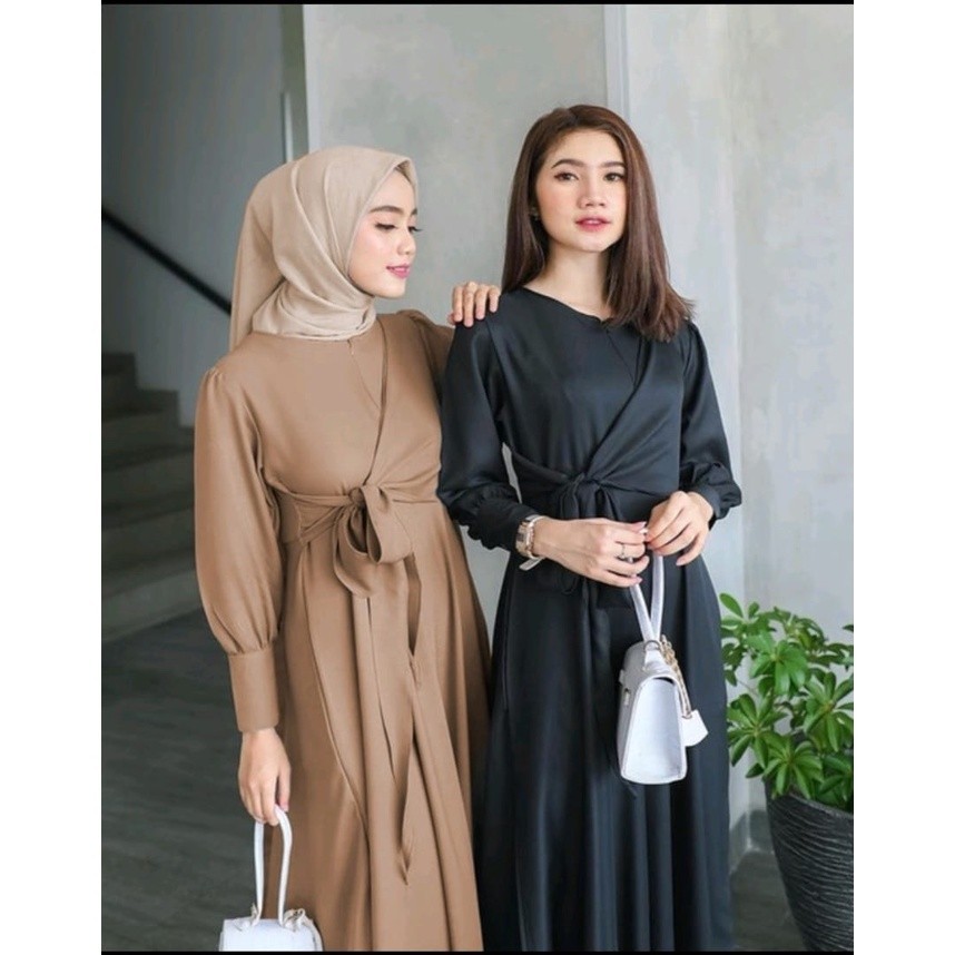 Baju Gamis Remaja Wanita Kekinian Model Terbaru 2021 Lebaran Dress Muslim dewasa Hana Maxi R8X2