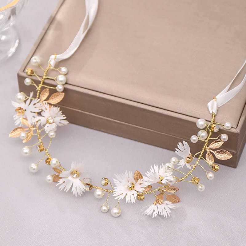 HEADPIECE FLOWER CROWN / HEADPIECE BUNGA MUTIARA