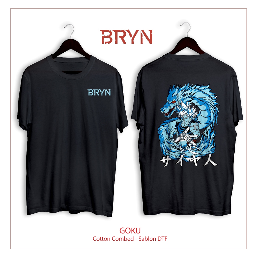 BARYON Kaos DRAGON BALL GOKU / Baju Anime Distro Cotton Combed Sablon Dtf