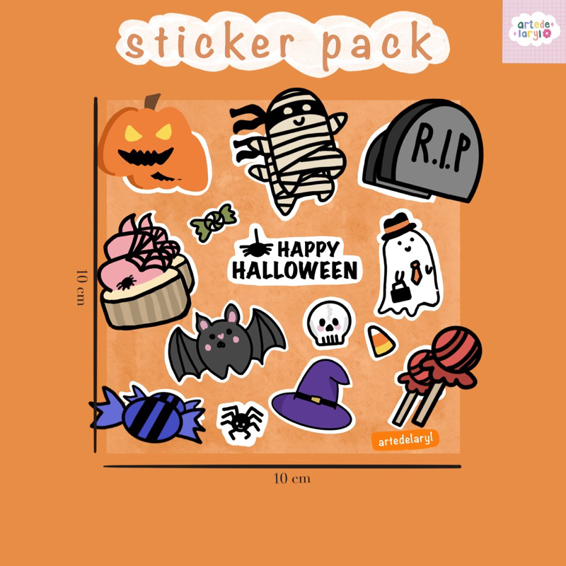 

STIKER HALLOWEEN | SQUARE KISS CUT