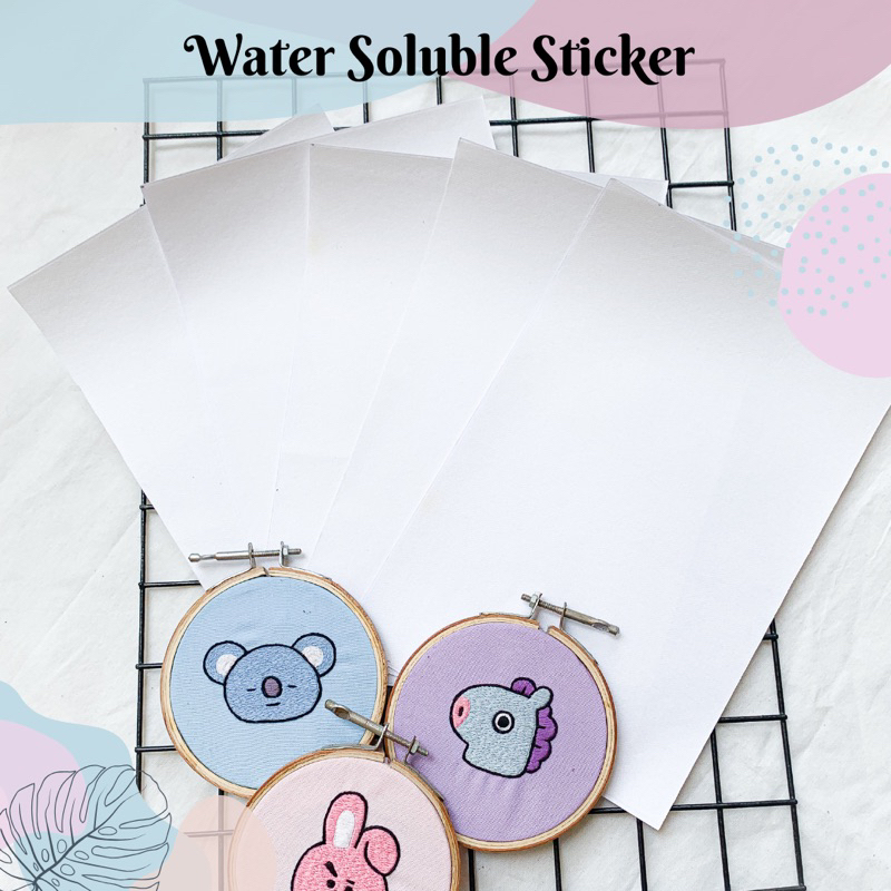 

Water Soluble Sticker Paper - Kertas Sticker embroidery Larut Air