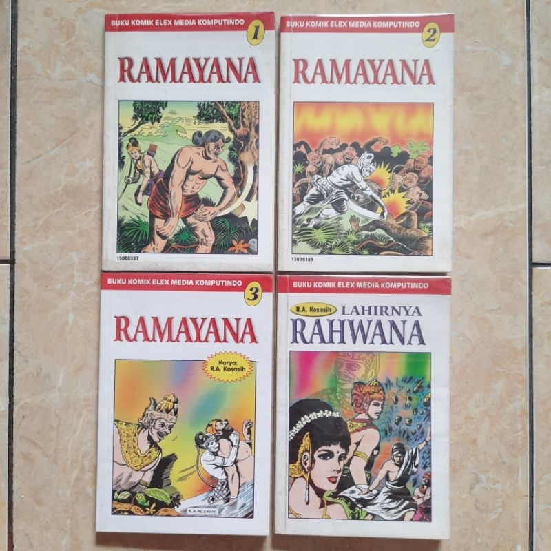 Komik Fullset Ramayana 1-3 Tamat + Lahirnya Rahwana RA Kosasih Kolpri + Sampul