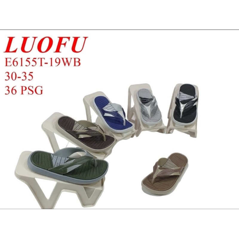 LUOFU 6155 T 19WB SANDAL JEPIT ANAK LAKI LAKI/ SENDAL ANAK COWOK 30-35