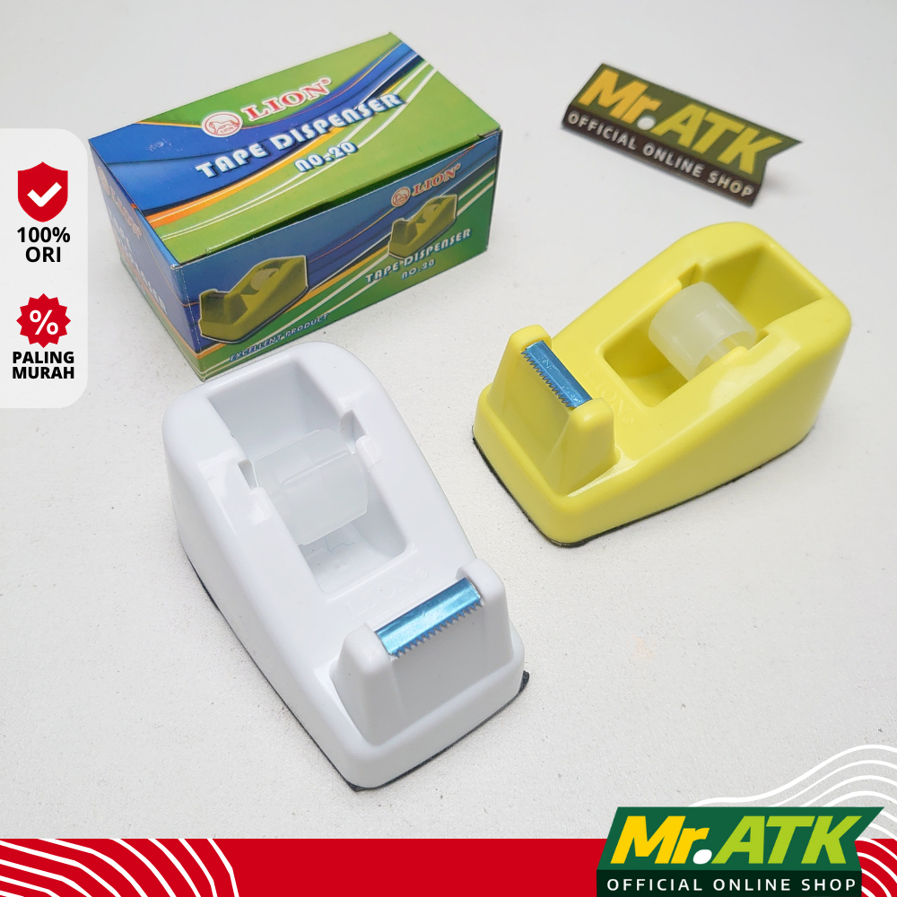 TAPE DISPENSER LION NO.20 UKURAN KECIL MINI - ALAT SOLASI  TAPE CUTTER WADAH SOLASI TEMPAT SELOTIP P