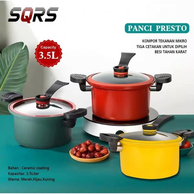 SQRS Micro Pressure Cooker — Panci Presto Anti Lengket