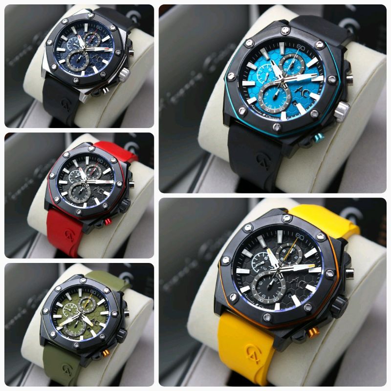 ALEXANDRE CHRISTIE AC9601 / AC 9601 JAM TANGAN PRIA RUBBER ORIGINAL / FREE BATRAI