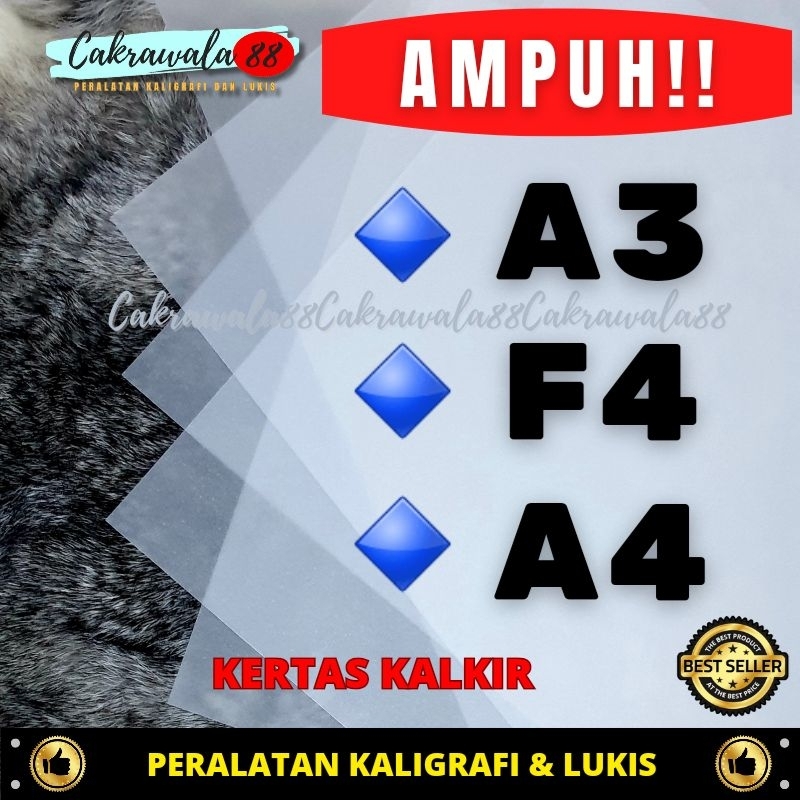 

Kertas Kalkir Murah/Kertas Untuk Menjiplak/Kalkir 80gsm (1lembar)