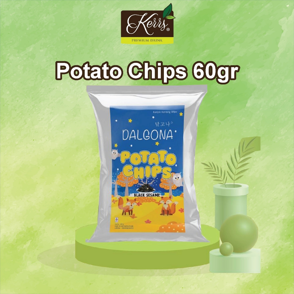 

Dalgona Potato Chips Black sesame 60gr