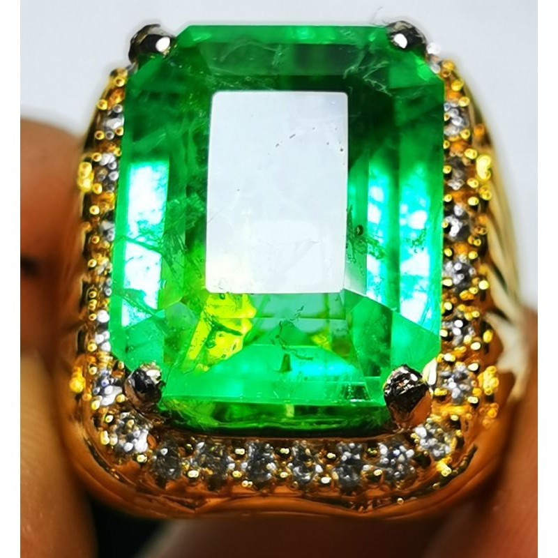 Batu permata zamrud chatam colombia super jumbo