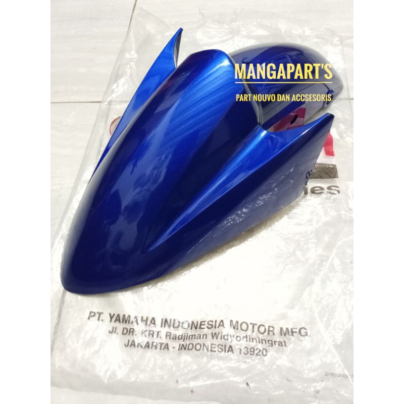 spakbor depan nouvo z biru original yamaha nouvo z
