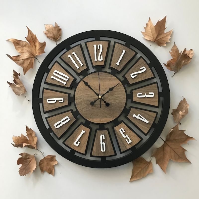 Jam Dinding Kayu Jati Mewah Modern