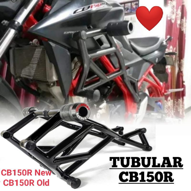 TUBULAR CB150R NEW / CB150R OLD BONUS JALU SLIDER, CRASHBAR CB150R STREETFIRE PREMIUM