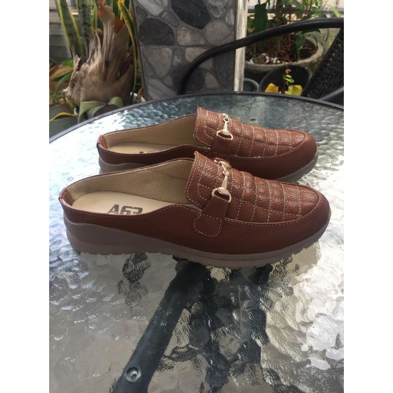 sepatu tutong wanita kulit garut