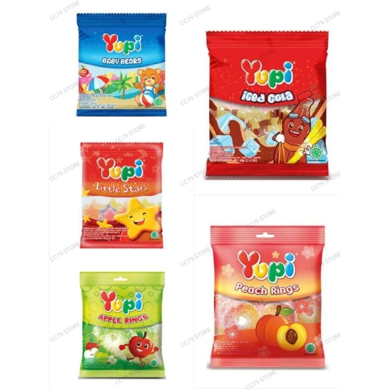 

Yupi permen Jelly mini bag 45gr