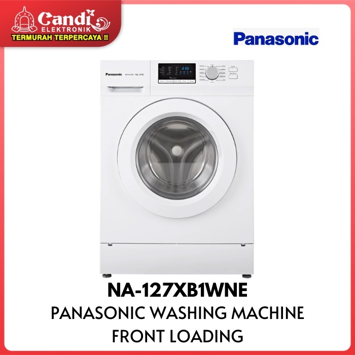MESIN CUCI 1 TABUNG PANASONIC NA-127XB1WNE 7KG FRONT LOADING OTOMATIS NA127B1WNE