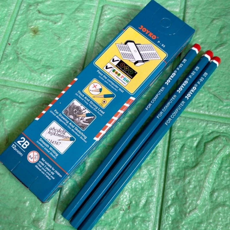 

3 Pcs PENSIL JOYKO P-93 FOR COMPUTER PENCIL 2B UNTUK KOMPUTER GROSIR