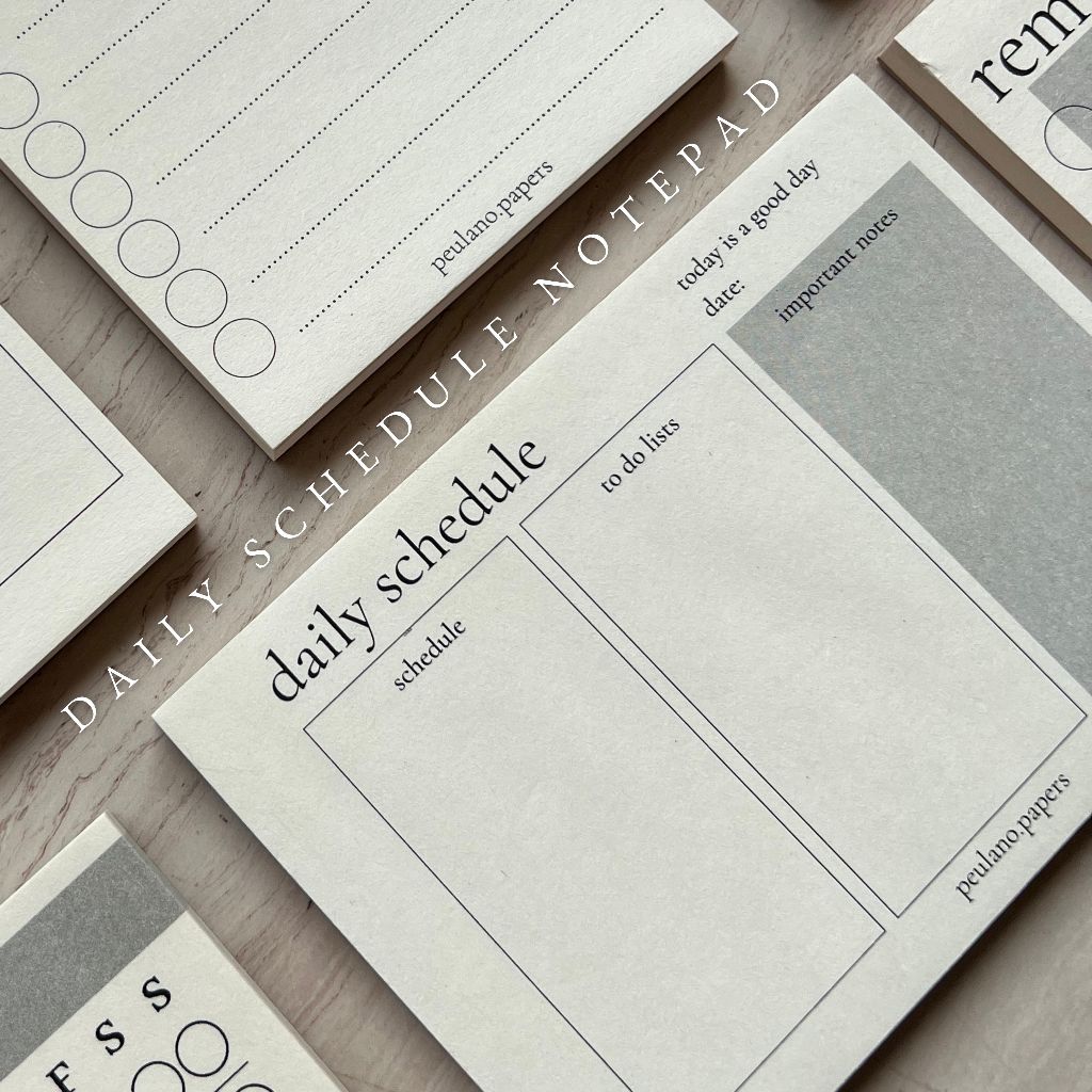 

Daily Schedule Notepad Memo Perencanaan Harian Daily Planner Aesthetic by peulanopapers