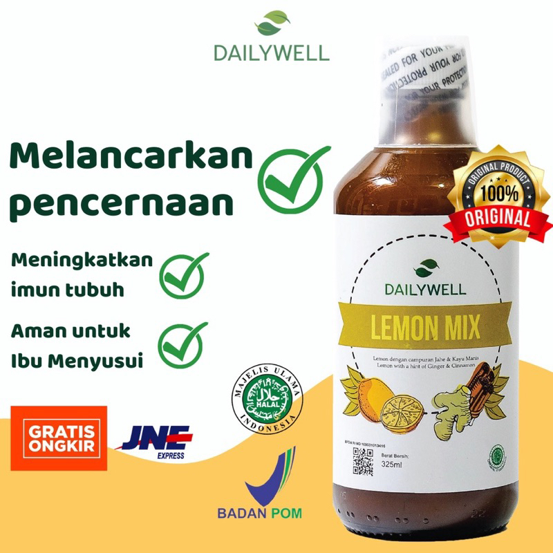 

DailyWell | Minuman Kesehatan | Minuman Herbal - Daily Well LEMON MIX detox