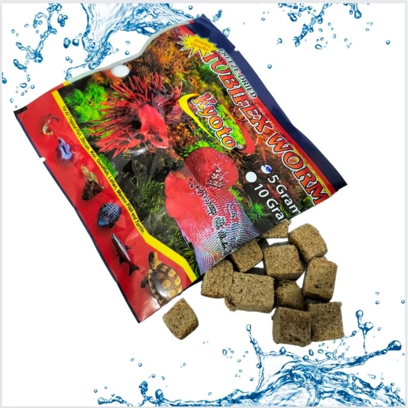 Makanan ikan cacing kering Tubifex worm KYOTO 5GR