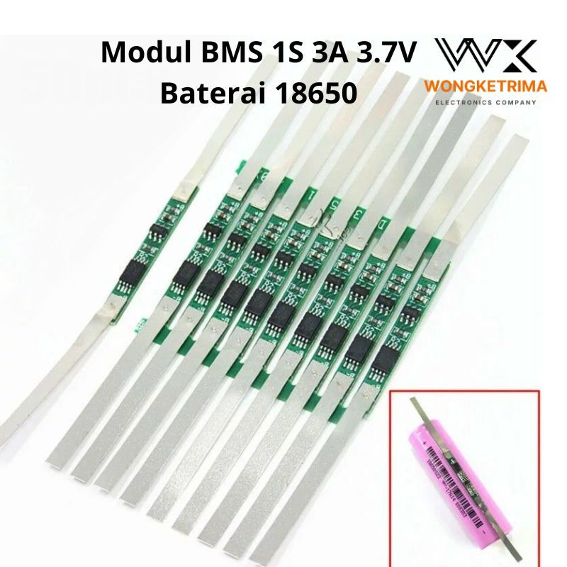 Modul BMS 1S 3A 3.7V Baterai 18650 Li-ion Lithium