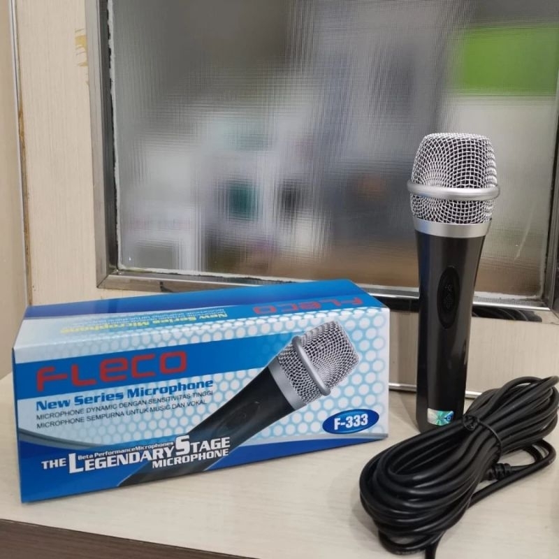 Cod Mic Kabel Microphone Fleco F-333/Mic Karoke Legendary Stage