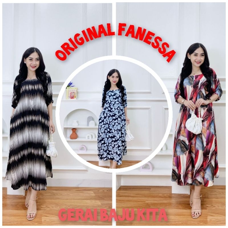 AUREL DRESS BY FANESSA/FANESSA HOMEDRESS/LONG DRESS RAYON PREMIUM/DASTER PANJANG/DASTER RAYON VISCOS