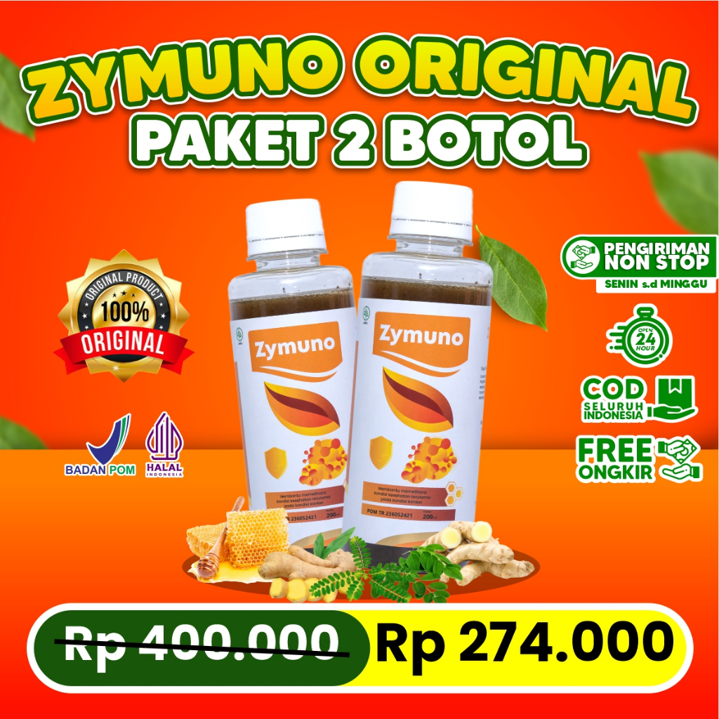 

ZYMUNO PAKET 2 BOTOL - Original Distrinutor Resmi Herba Herbal Brantas Radikal Bebas Halal BPOM