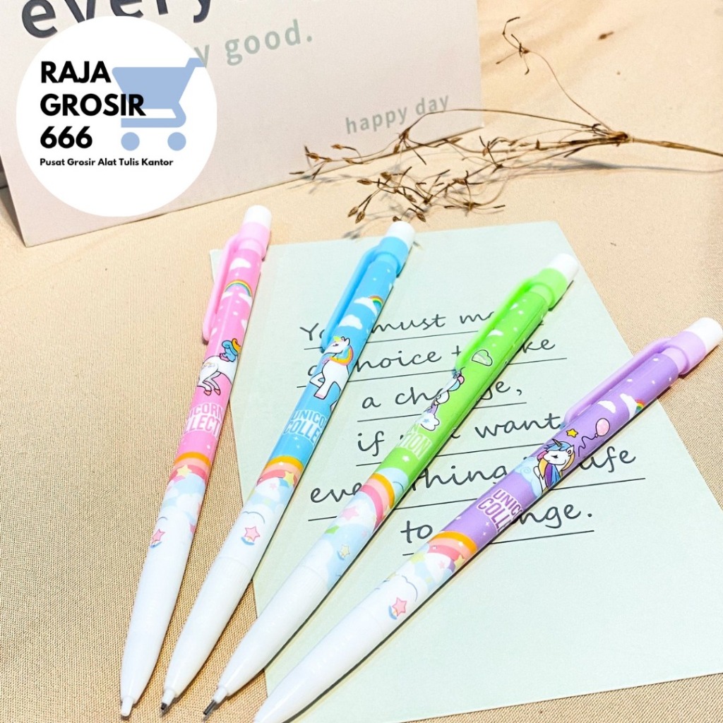 

PENSIL CETEK MEKANIK COLLECTION UNICORN PCM-1032 ALAT TULIS SEKOLAH AESTHETIC KOREA COD