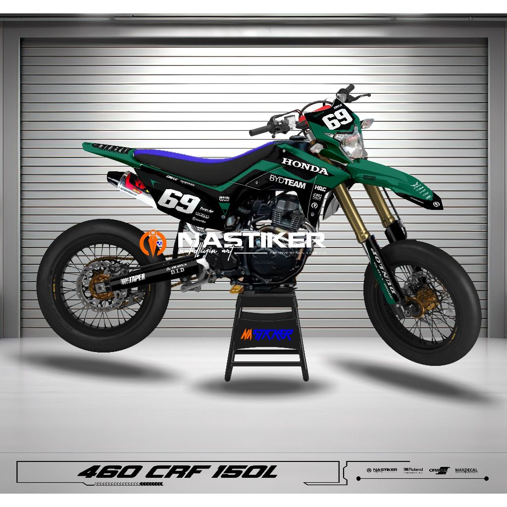 decal crf 150L full body custom doff/glosy - decal crf TOSCA fulbody DESAIN BARU
