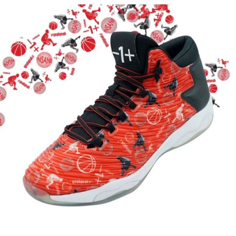 Sepatu Basket League Shift Insane Jumbo Merah Basketball Shoes Original 2023 New