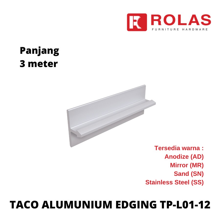 TACO ALUMUNIUM LIST TP-L01-12 / JUAL EDGING ALUMUNIUM TACO DI BEKASI