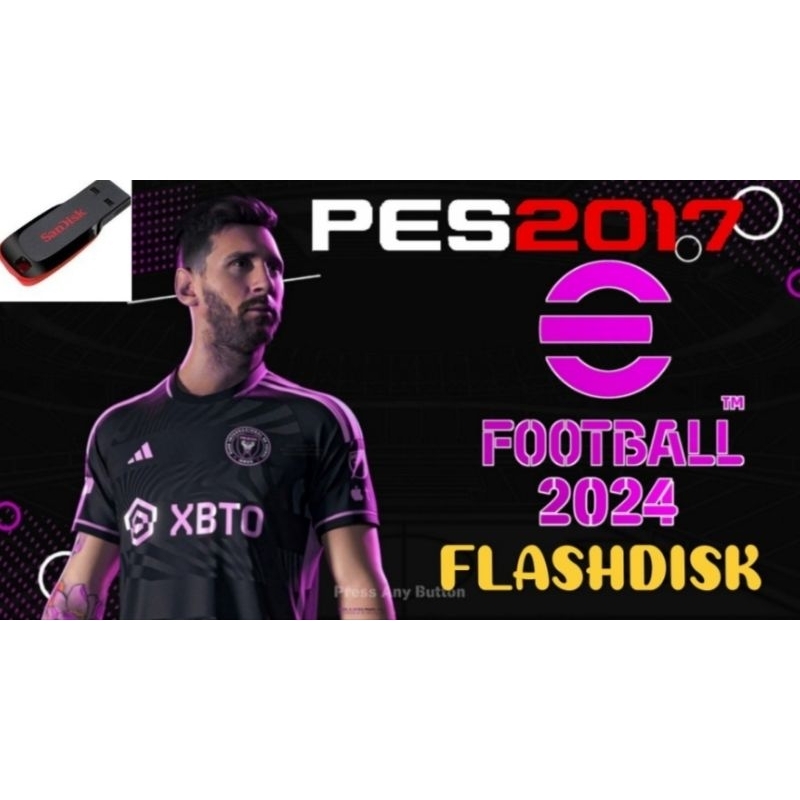 Game Laptop PC PES 2017 UPDATE 2024 + Bonus Via Flashdisk 32Gb ORI