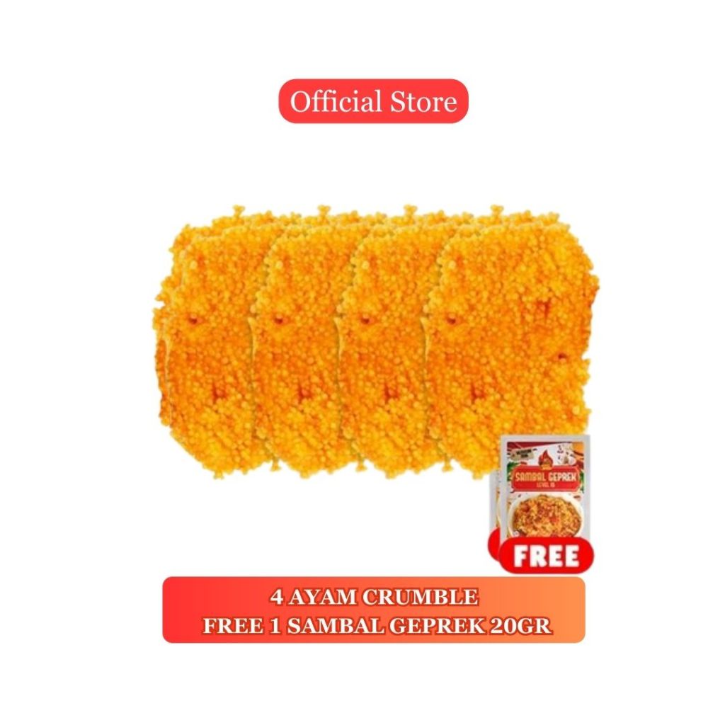 

{LIVE SALE} 4 Pcs Ayam Crumbe Geprek Bensu FREE 1 SACHET SAMBAL 20gr