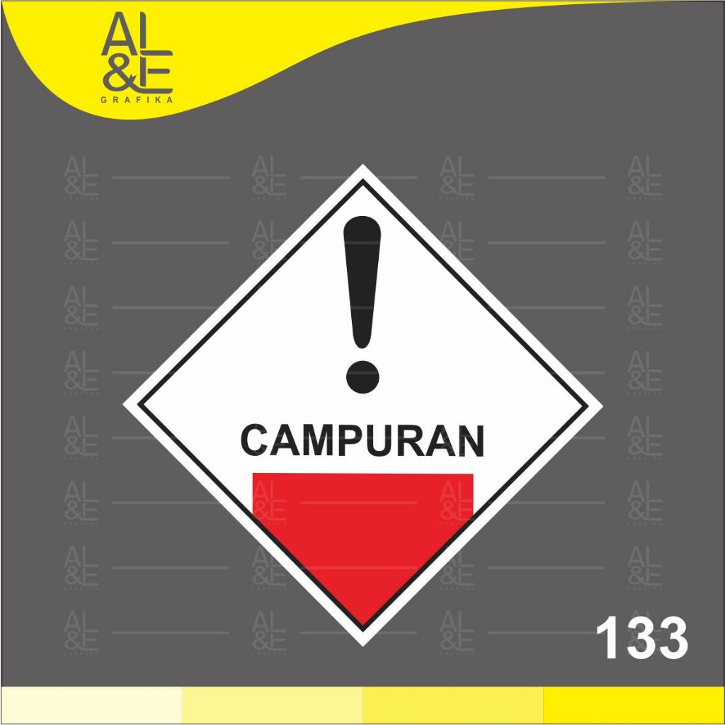

133 - STIKER CAMPURAN - SIMBOL LIMBAH B3 - VINYL STIKER RITRAMA INDOOR