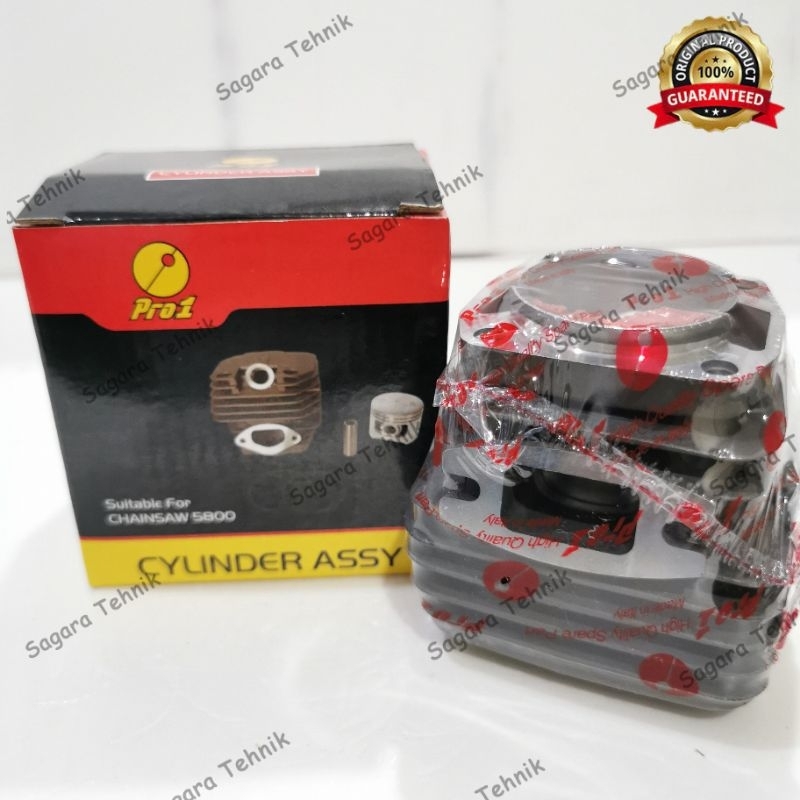 Cylinder block + PISTON Chainsaw Sinso 5800 5880 628 Blok Chain Saw  58 588 628 Pro 1 Pro1