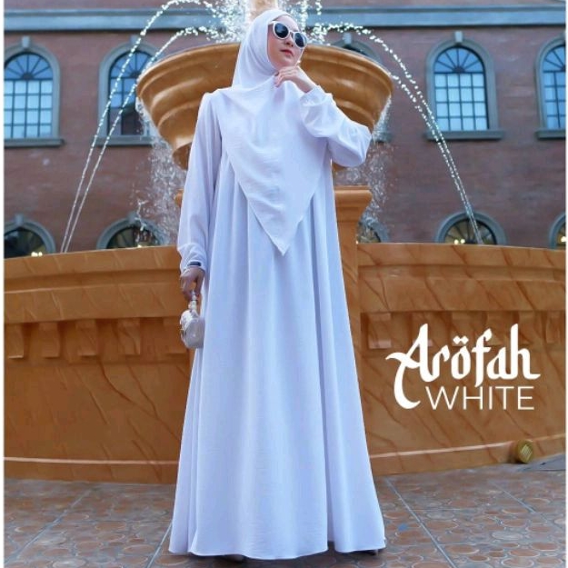 GAMIS ARAFAH (GAMIS SAJA) BY NONA ANNA DAILY // GAMIS SYARI PUTIH POLOS // GAMIS SYARI HITAM POLOS