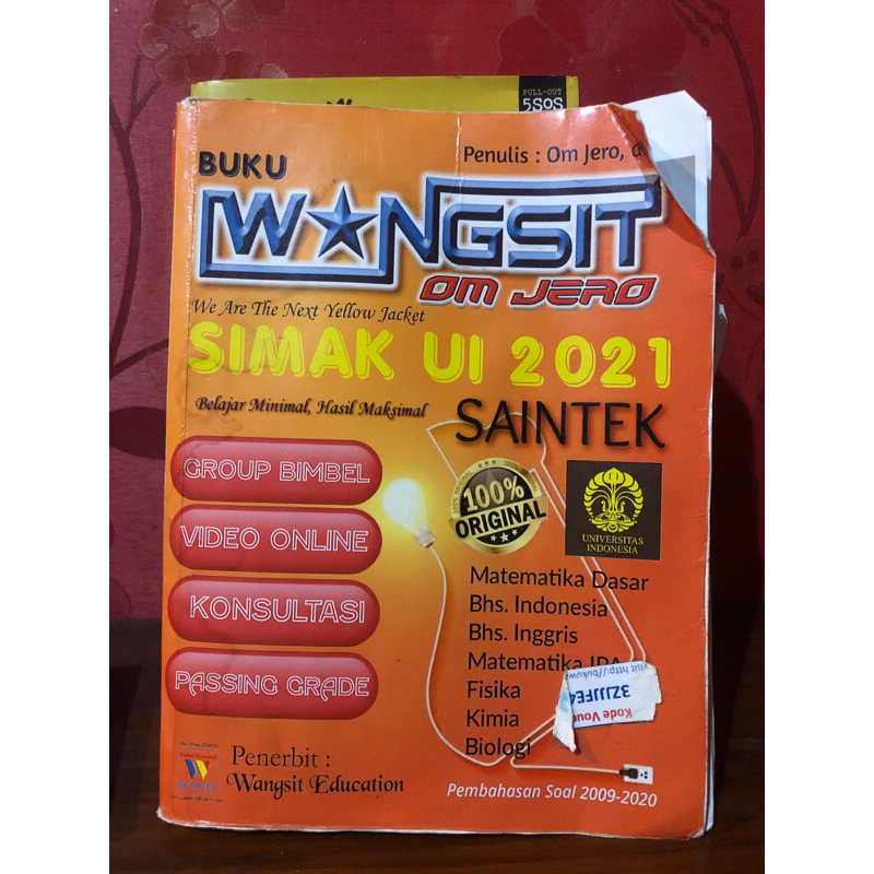 Preloved buku Wangsit Simak UI 2021 Saintek