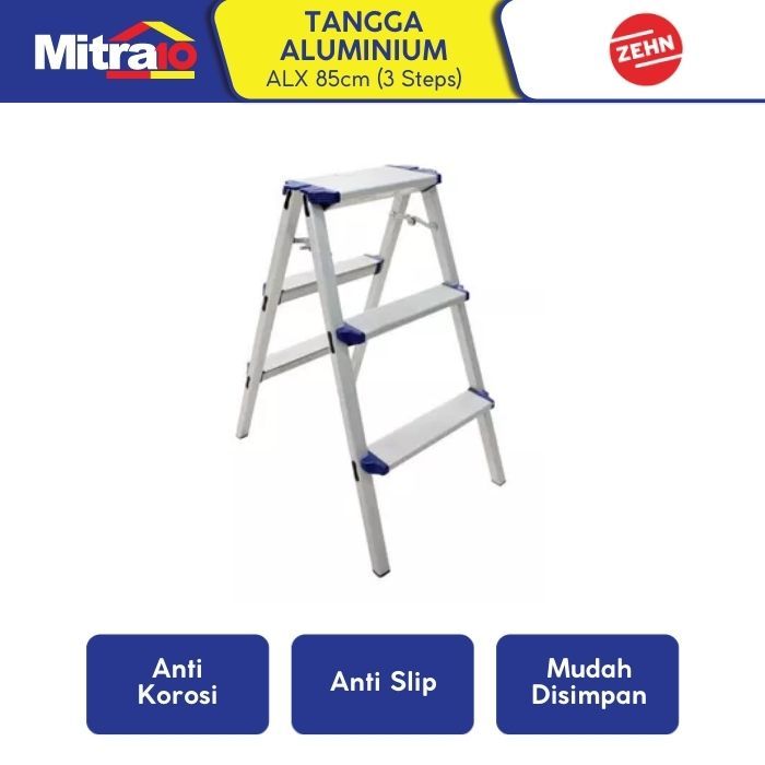 Tangga Aluminium 3 Step Zehn ALX85 85cm - Zehn