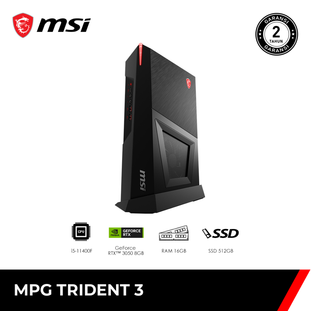 MSI MPG Trident 3 i5-11400F/ RTX 3050/ 16GB/ SSD 512GB/ Windows 10