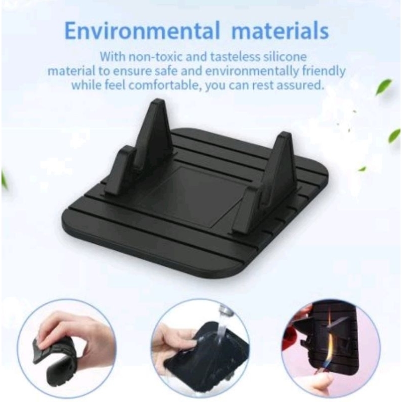 HOLDER HP DIMOBIL / TATAKAN HP DI MEJA BAHAN KARET ROTATING