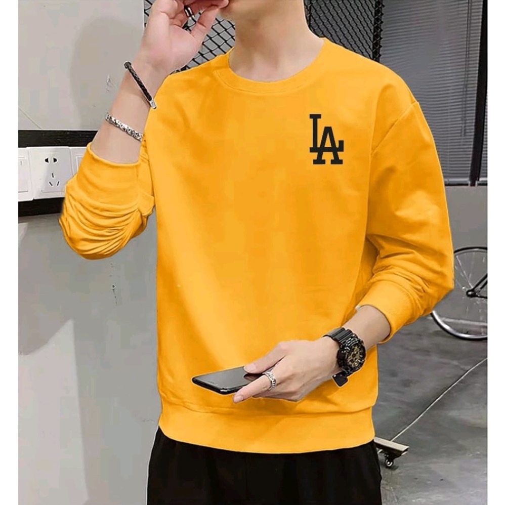 Bisa COD Sweater Keren Promo Sale Kaos Pria Kekinian LA Baju Unisex Terbaru Kaos Pria Lengan Panjang Crewneck Cowok Terlaris Los Angeles Sweter Pria Distro Kaos Oblong Murah Sweater Remaja Dewasa