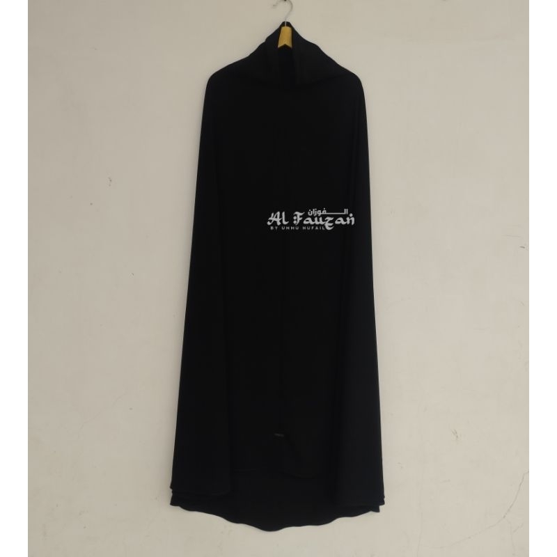 jilbab/khimar polos, Khimar syar'i, ukuran jumbo, jetblack