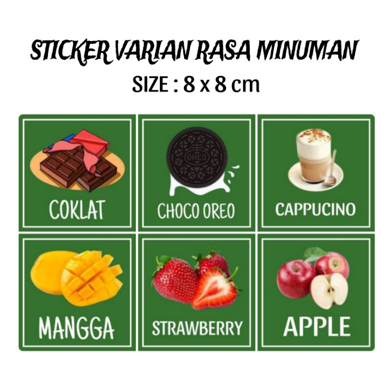 

STIKER LABEL PRODUK KEMASAN STIKER BOTOL VARIAN RASA MINUMAN WATERPROOF