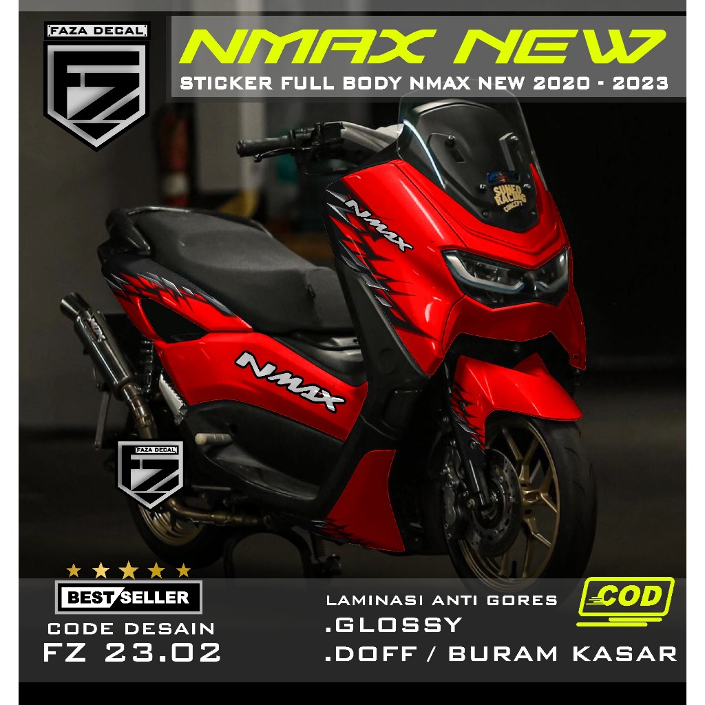 Decal NMAX 155 new Fullbody - Sticker NMAX new full body 2020 2021 2022 2023 terbaru terlaris Desain