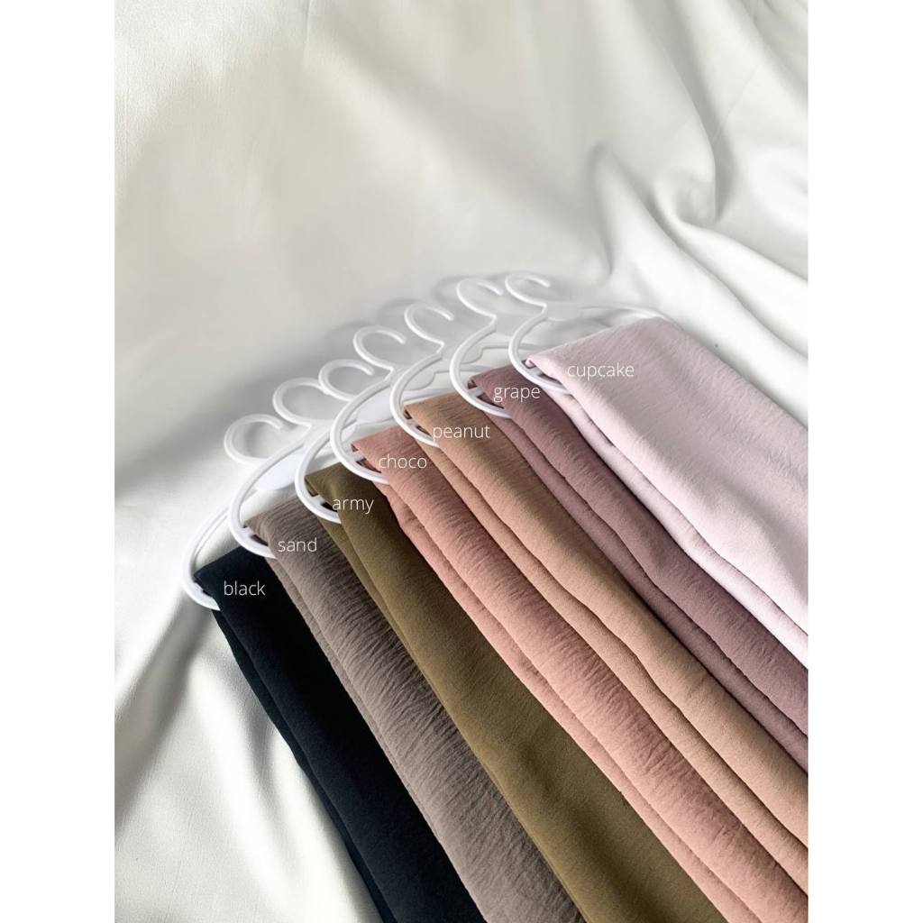 Kerudung Pashmina Crinkle shawl Tanpa Setrika Premium