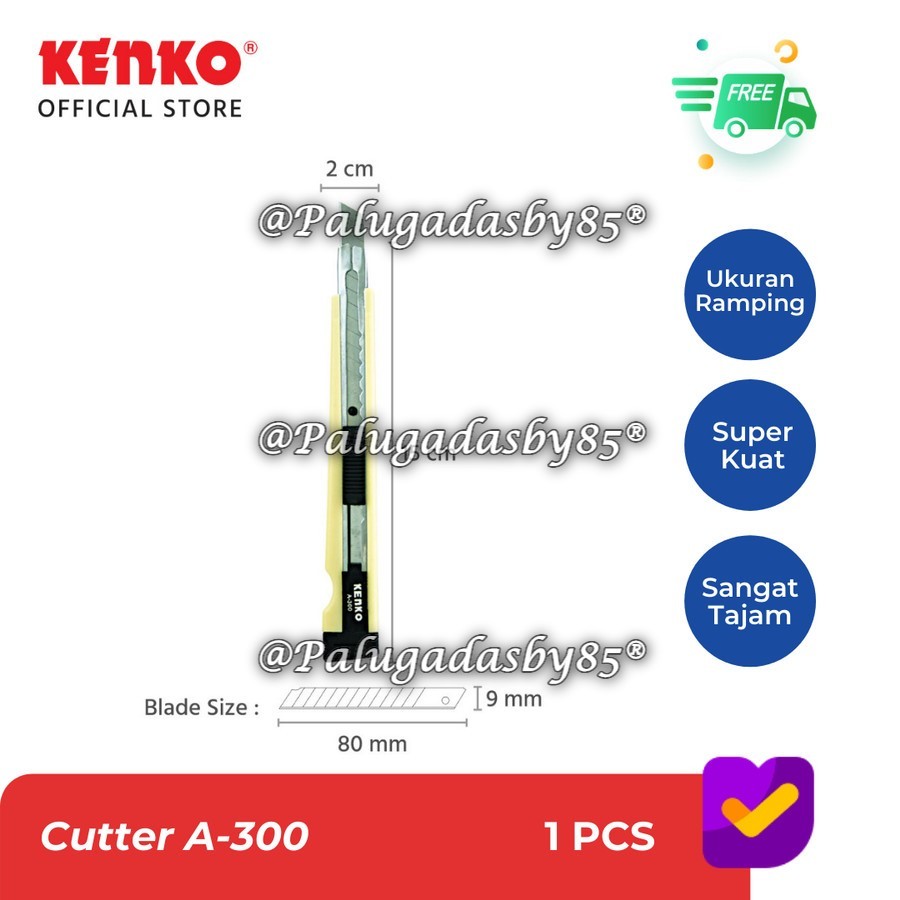 

(1 Biji) GROSIR Cutter KENKO A-300 (9 Mm Blade) / Kenko Cutter A-300 / Cutter Pemotong Kenko A-300 / Kenko A300